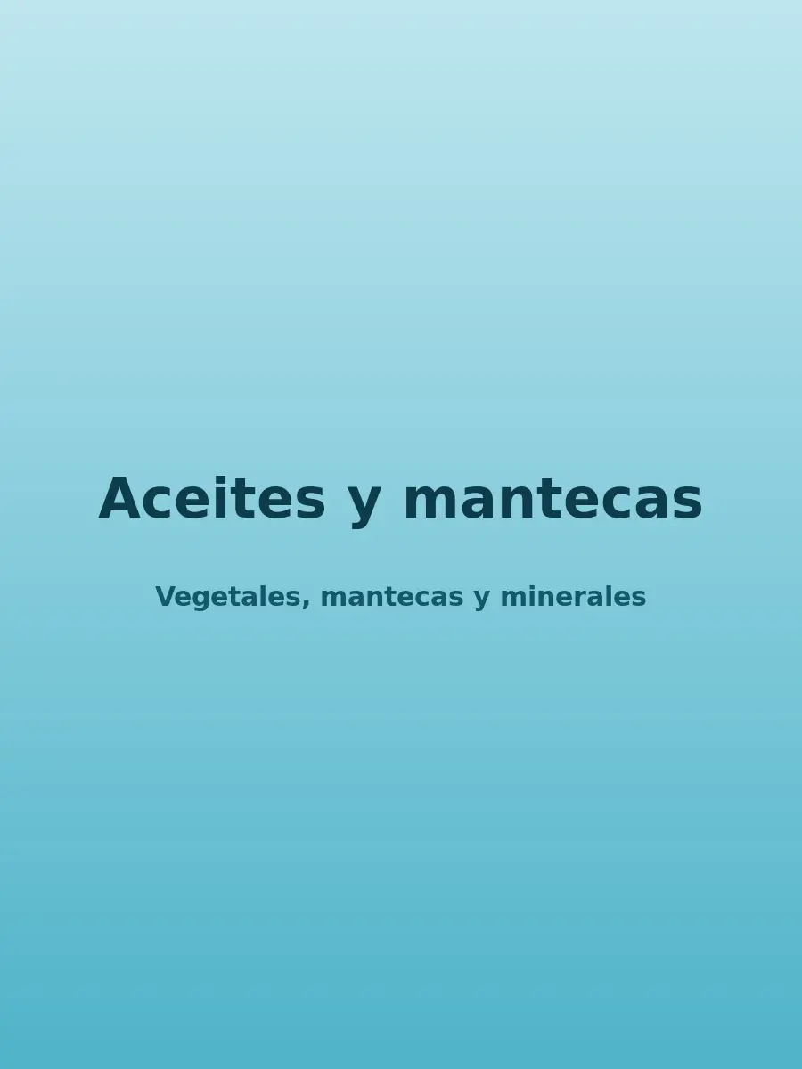Aceites y mantecas
