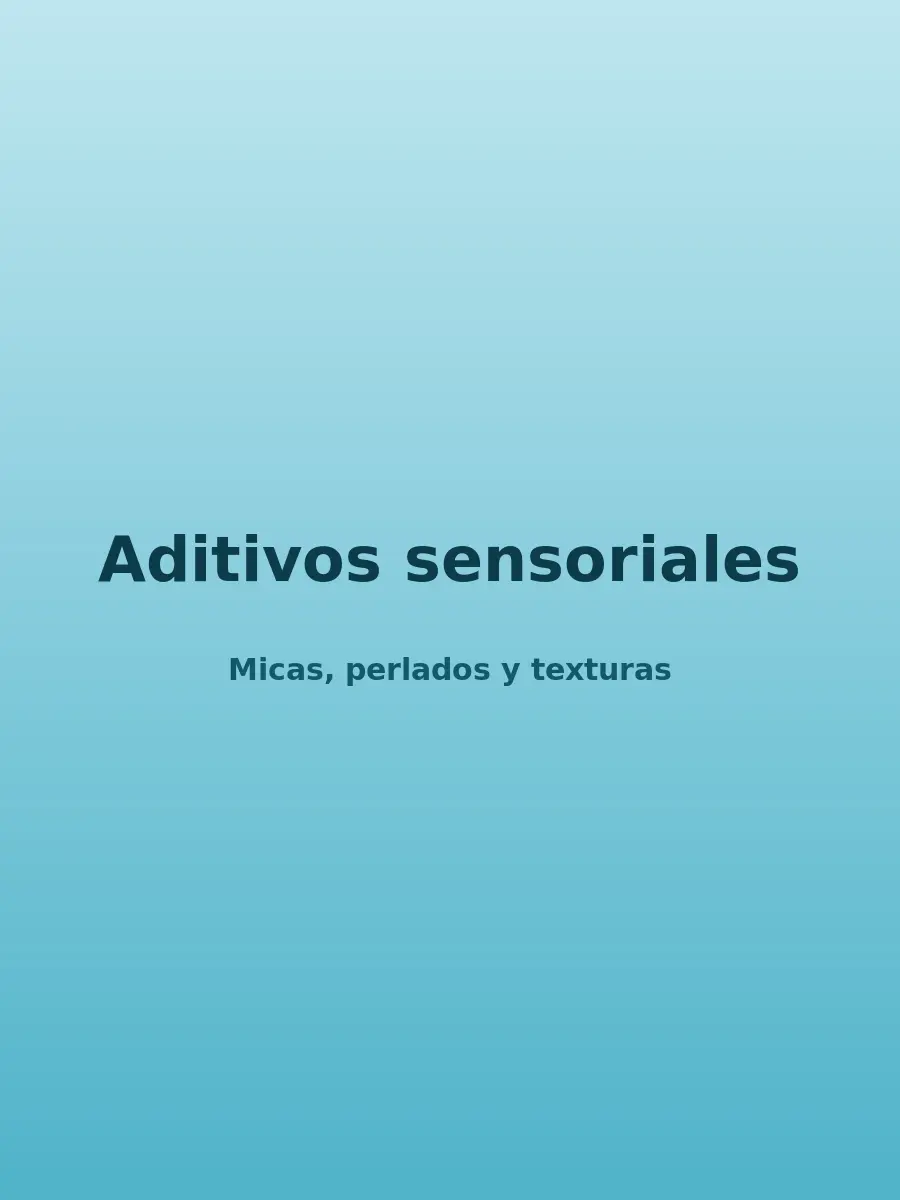 Aditivos sensoriales