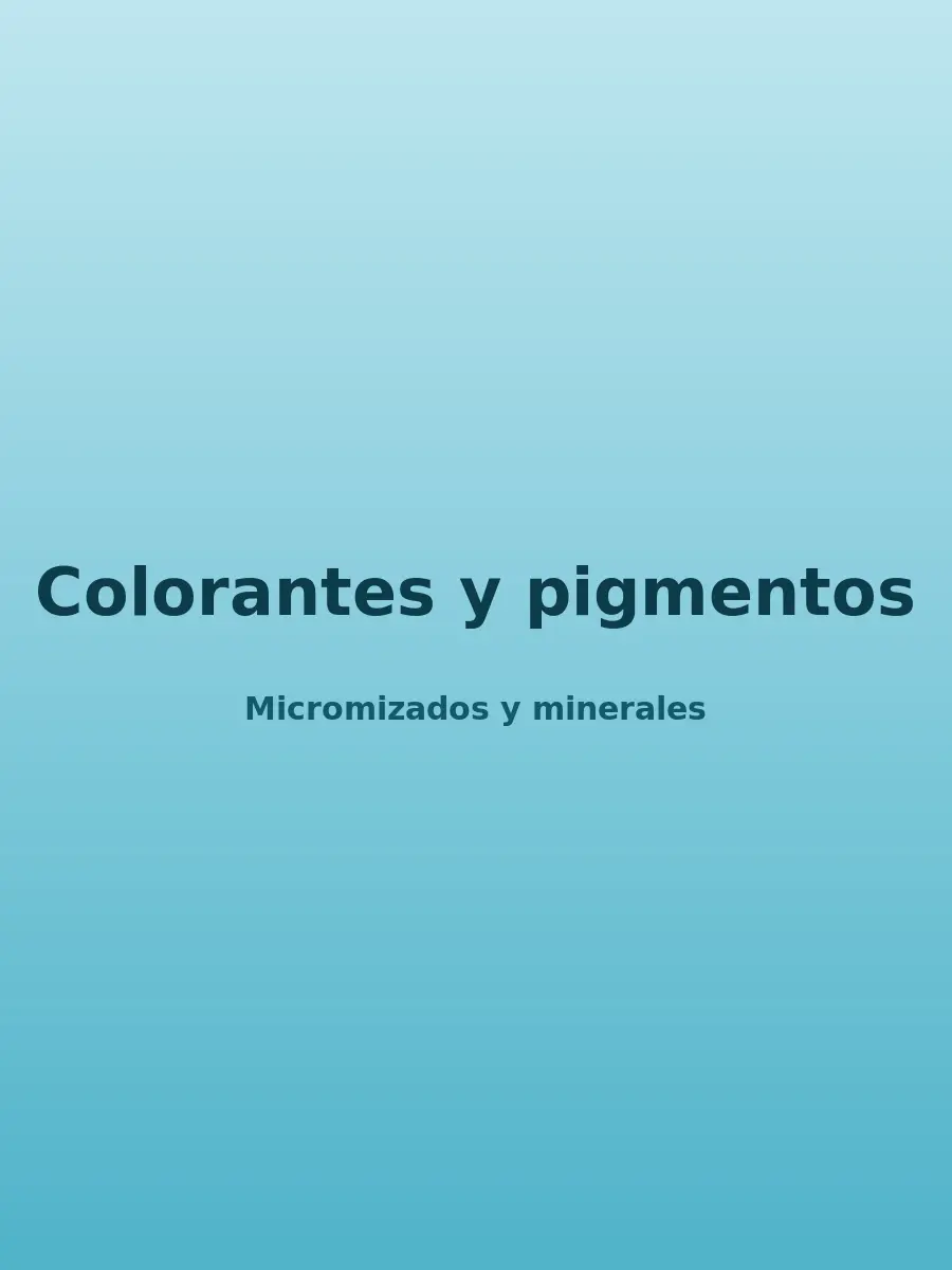 Colorantes y pigmentos